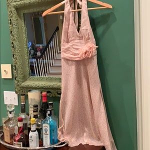 BCBGMAXAZRIA pink polka dot dress